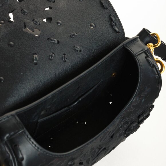 Christian Dior Bobby Medium Black Floral Applique Shoulder Bag - Picture 12 of 13